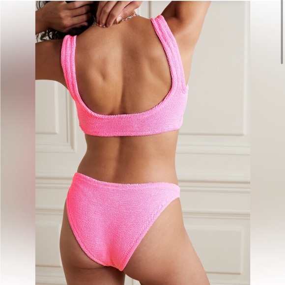 NWT Hunza g Juno twisted bikini set in bubblegum one size - Picture 3 of 8